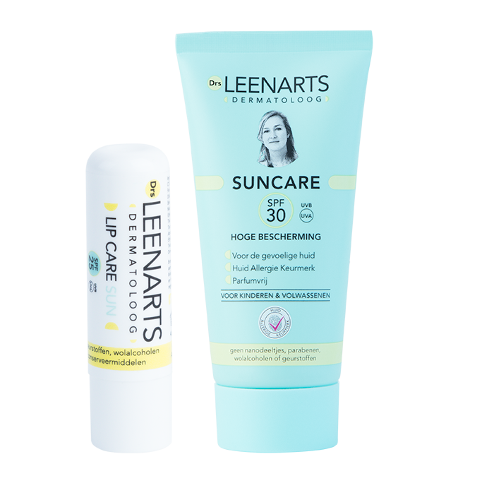 Drs Leenarts product Suncare spf30 en lipcare sun spf25