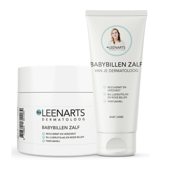 Babybillen zalf packshot van pot en tube