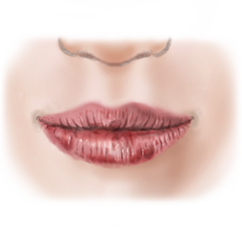 illustratie van droge lippen voor adviespagina van drs leenarts.