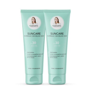 Packshots Drs Leenarts Suncare SPF30 combideal 2 tubes van 250ml.