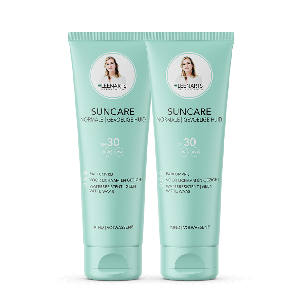 Packshots Drs Leenarts Suncare SPF30 combideal 2 tubes van 250ml.