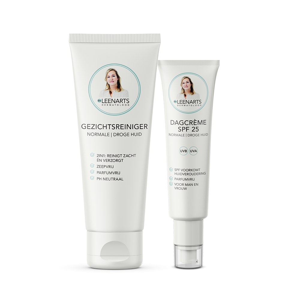 Packshot van Drs Leenarts Daily essentials facecare set.